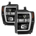 Spyder Automotive 08-10 F250/350/450 SD VERSION 2 PROJECTOR HEADLIGHTS-LIGHT BAR DRL-BLACK 5084477